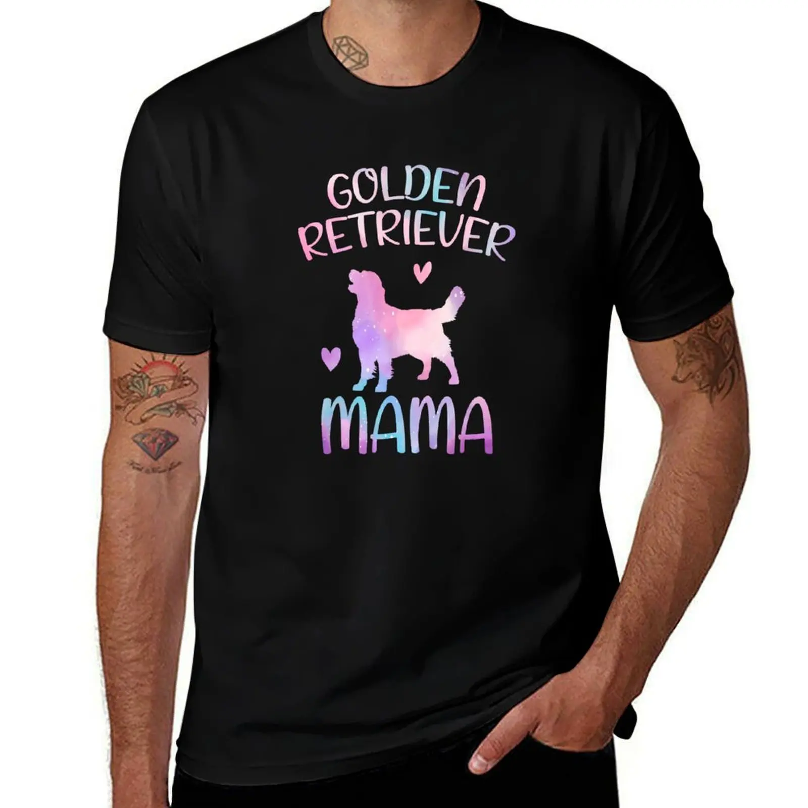 Golden retriever Dog Mama Mom Watercolor, Golden retriever dog Mama mother, Golden retriever Owner Mom Chritmas Birthday T-Shirt