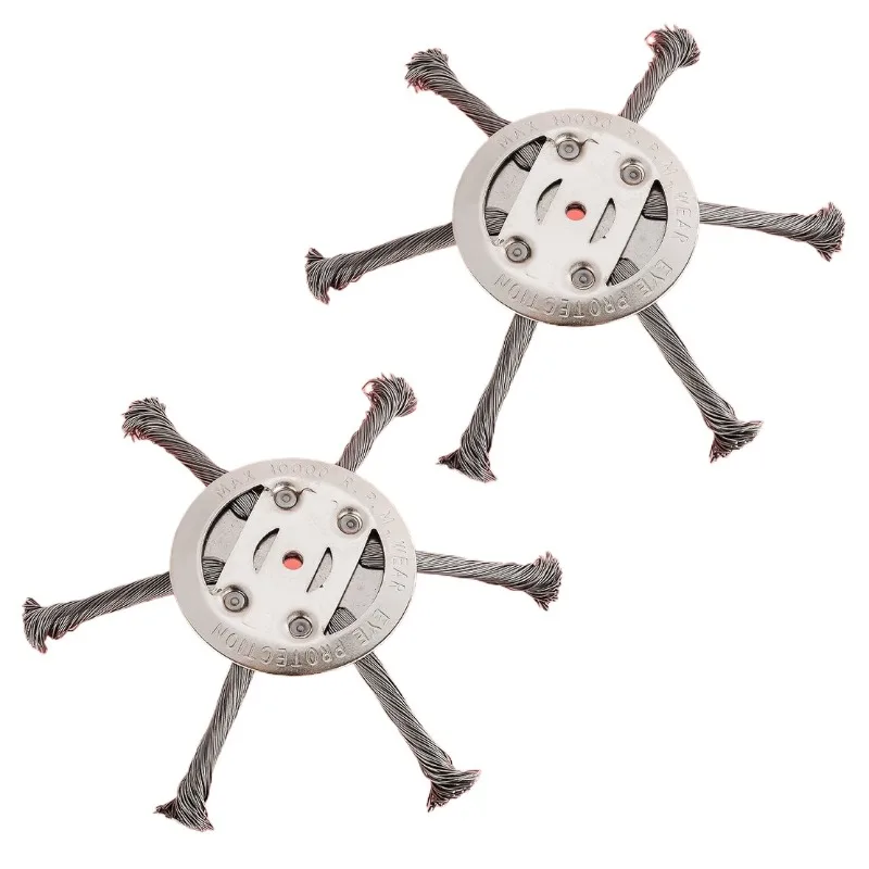 

6 steel wire disc lawn mower replacement parts, 2 sets of grass removal heads, brushes, scissors, spare tools