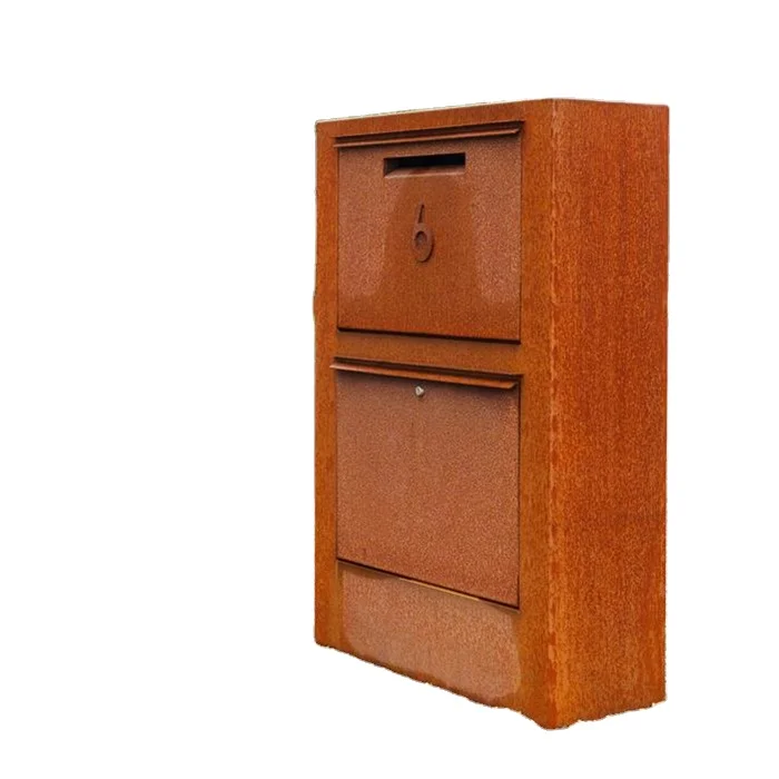 

Factory Custom Low Price Metal Standing Mailbox for Outdoor Corten Steel Mailbox