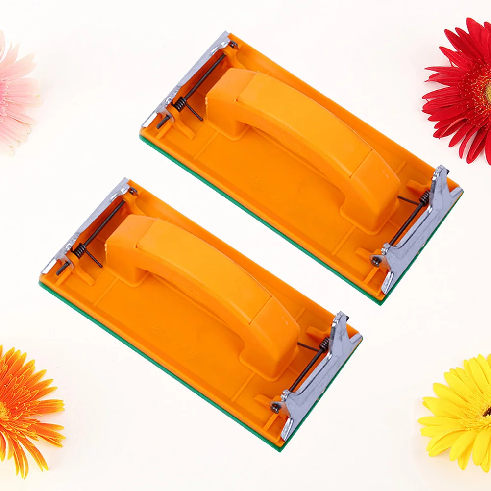 

2 шт. держатель наждачной бумаги, ручная ручка, прямоугольный шлифовальный инструмент для дерева, металла, гипсокартона, стены, полировка, шлифовка, абразив