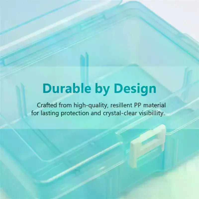 Mini Transparent Plastic Storage Box Rectangular Case for Beads Jewelry Hardware Craft School Office Use