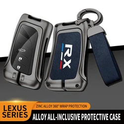 Auto TPU Zinc Alloy Key Case Bag For Lexus F SPORT RX300 RX350h RX450h RX500h Car Keys Chain Car Metal Key Shell Car Accessories