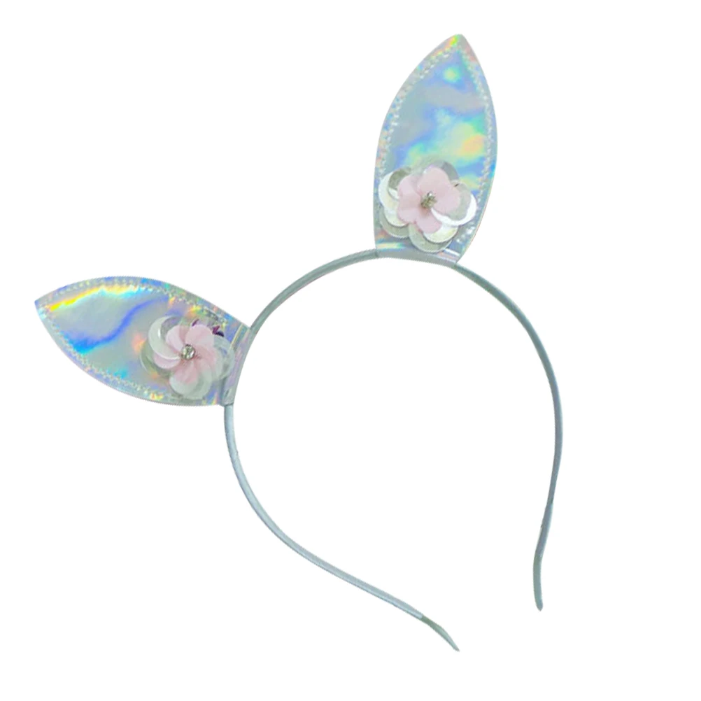 

Cute Rabbit Headwear Shiny Fashion Hair Hoop Ideal for Party Headdress Cosplay Family Gift Animal Style Hairband