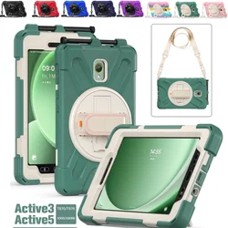 Duty PC + siliconen beschermhoes voor Samsung Galaxy Tab Active 5 SM-X300 Active3 T570 Active 5 3 8.0