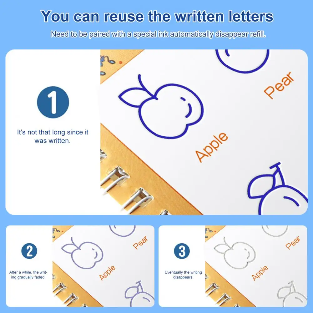 学校のための厚い書道紙、強化子供の手書きスキル、再利用可能な溝付きコピーブックセット、学校のアート