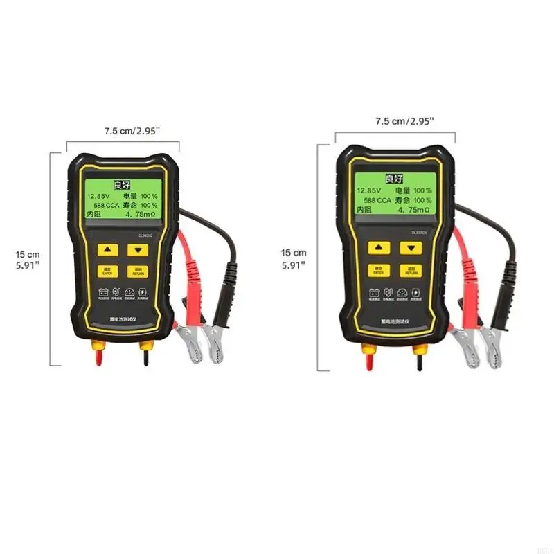 H58B Compacte batterijcontrole batterijtester met vier draadtestbatterij Diagnostische Batterij Conditie overal overal