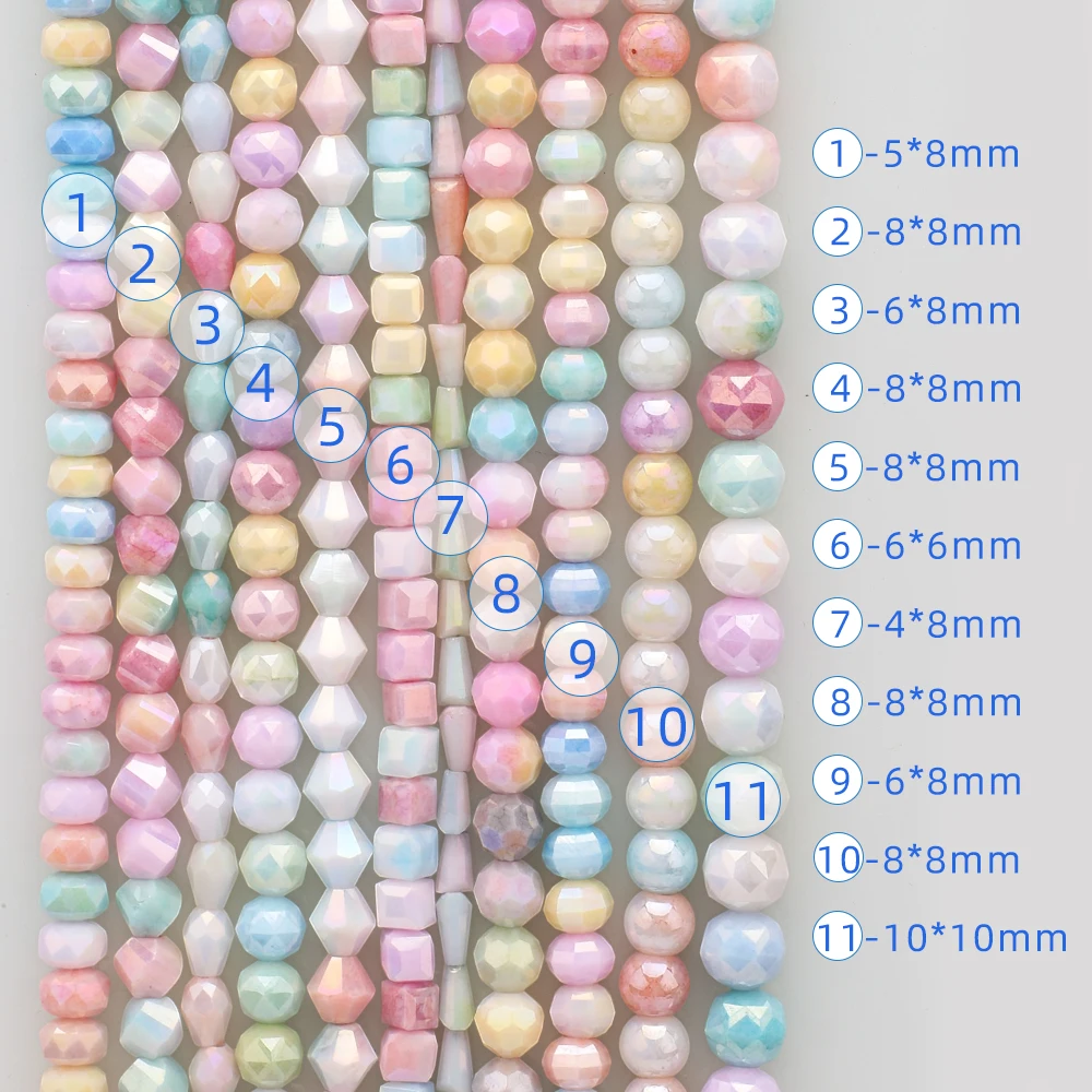 4/5/6/8/10mm Macarons Various Styles Loosely Spaced Bead Handicrafts DIY Jewelry Making Bracelets Necklaces Mobile Phone Chains