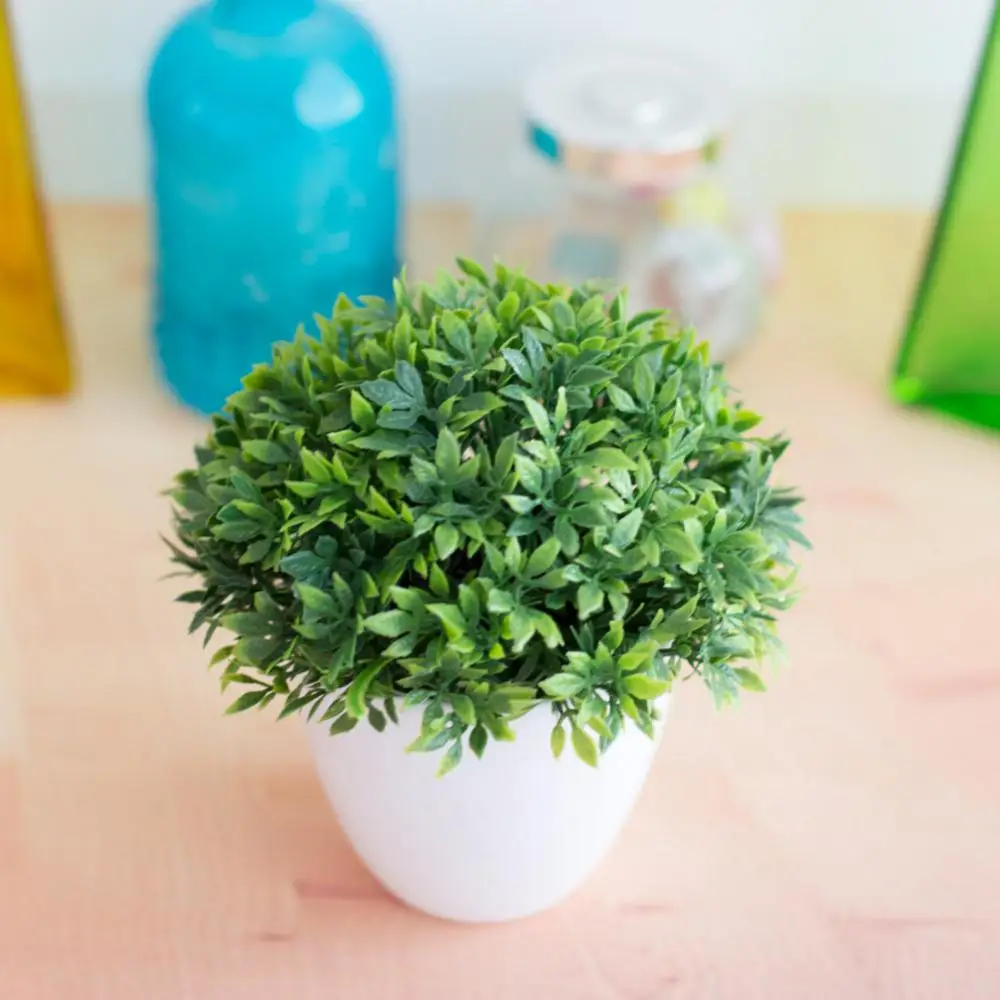 New Artificial Bonsai Green Fake Plant Eucalyptus Flower Potted Plant For Indoor Outdoor Home Bedroom Garden Decoration Supplies