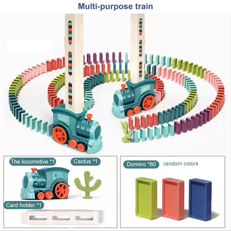 A30F-Train Electric Car Building Blocks Children's Automatic Laying Game Educational Children DIY Gift Brain Game