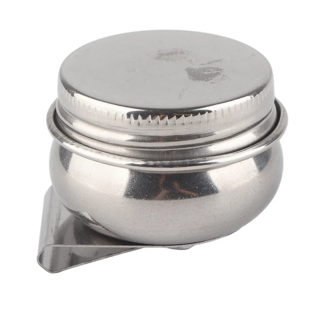 2pcs Leak-Proof Stainless Steel Oil Painting Cup Single Dipper Large Mouth Paint Washer Cup Paint Pot Container Outdoor Painting
