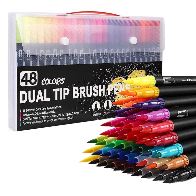 

Colouring Pens Dual Brush Pens Felt Tip Pens Art Markers Drawing, Painting, Calligraphy, Colouring Books