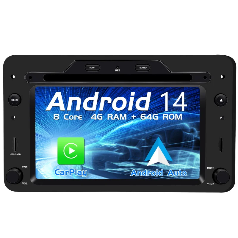 

Android car radio for Alfa Romeo 159 stereo screen Carplay Android Auto Bluetooth GPS Navigation FM radio 6.2’ [4+64G]