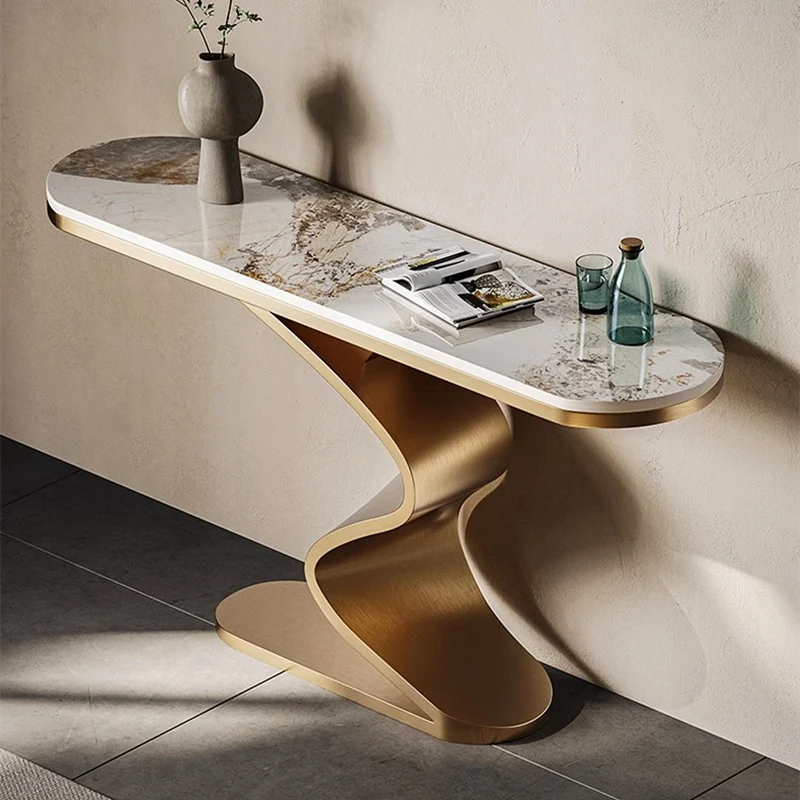 

Luxury Nordic Console Table Modern Trendy Organizer Storage Console Table Display Living Room Wohnzimmer Tische Modern Furniture