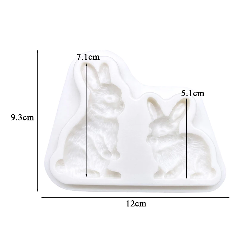 Zając wielkanocny królik silikonowe forma do pieczenia ciasta do babeczka czekoladowa narzędzi do dekorowania masą cukrową z żywicy cukrowej