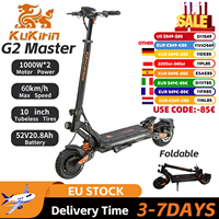 Kukirin G2 Master Electric Scooter 2000W Dual Motors 52V20.8Ah 60km/h Hydraulic Shock Absorber 10inch Off-Road Tires E-Scooter