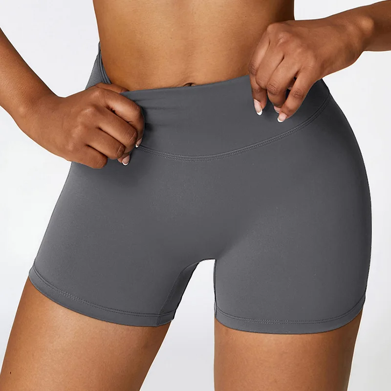 Short de Yoga de sport pour femmes taille haute hanche ascenseur fitness course cyclisme séchage rapide respirant Yoga short de yoga 3 points pour femmes