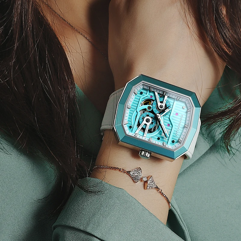 Часы-хронограф Женские, водонепроницаемые, с квадратным циферблатом