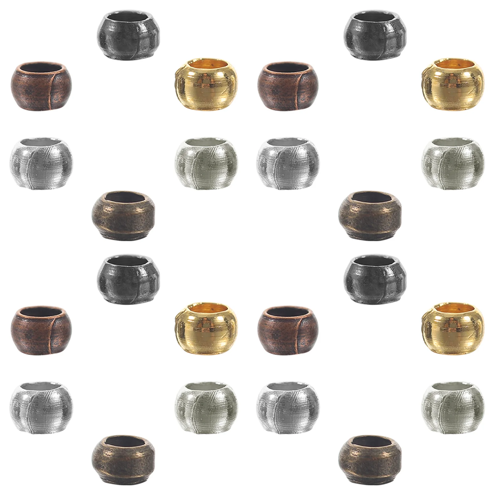 

1 Box Copper Metal Spacer Beads Loose Large Hole Beads Jewelry Making Necklace Bracelet DIY Craft Supplies Necklace Accessories
