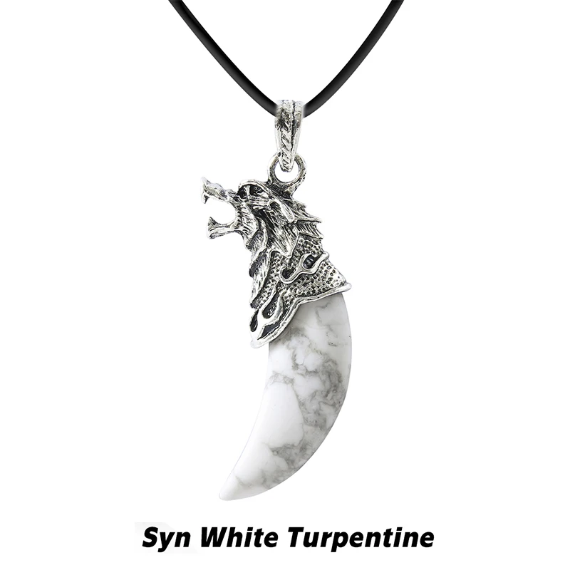 Wolf Tooth Pendant Necklace with Rose Quartz & Amethyst