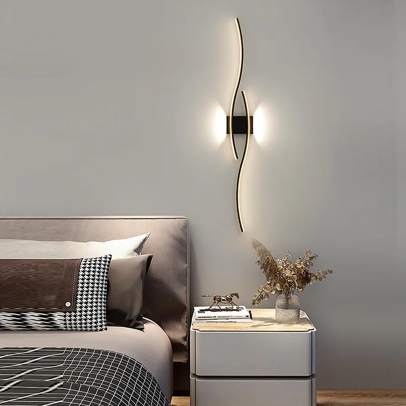 

Modern LED Wall Lamp For Living Room Background Bedroom Bedside Aisle Wall Sconce Light Indoor Home Decoration Lighting Fixture