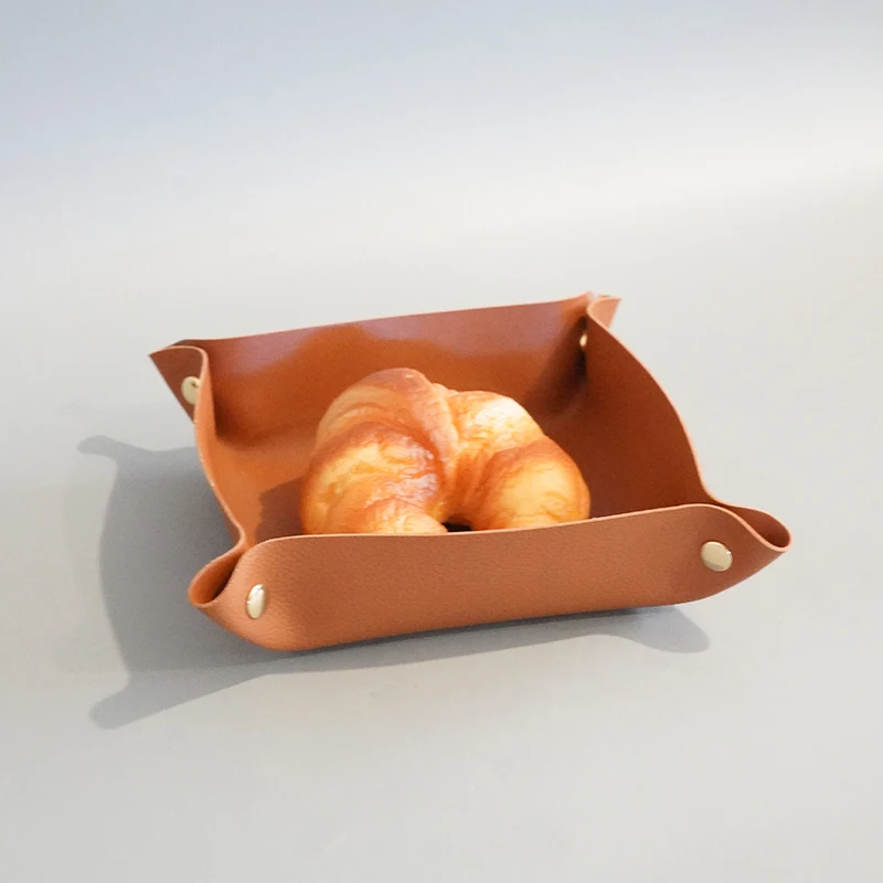 Brown Square Bread Basket, French Food Personality, Front Vegetable Basket, Snack Basket, Western Restaurant Creative