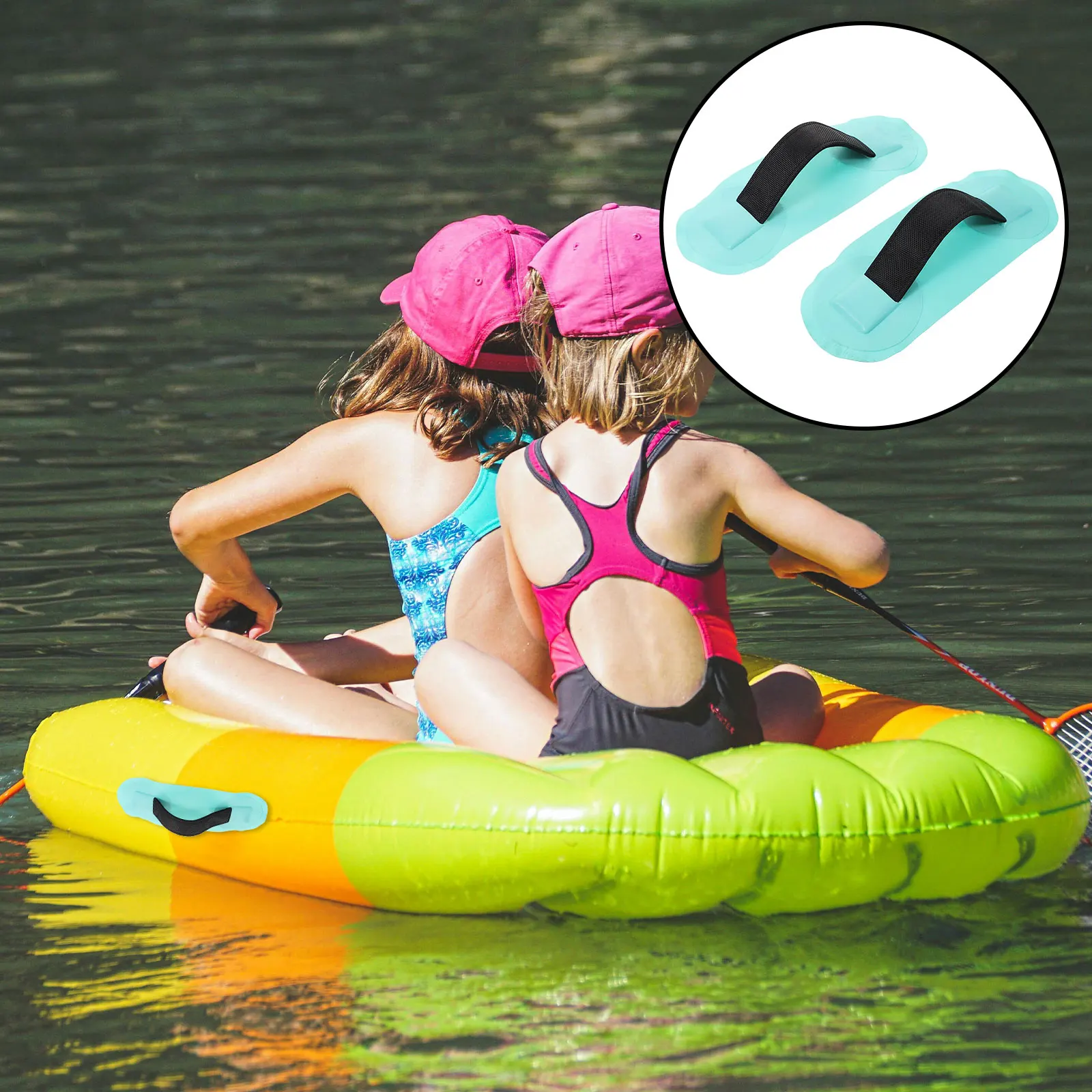

2pcs Universal Strap Handle Patches Waterproof Carry Grab Handle For Paddle Board Inflatable Boats Canoe Seat Replacement Green