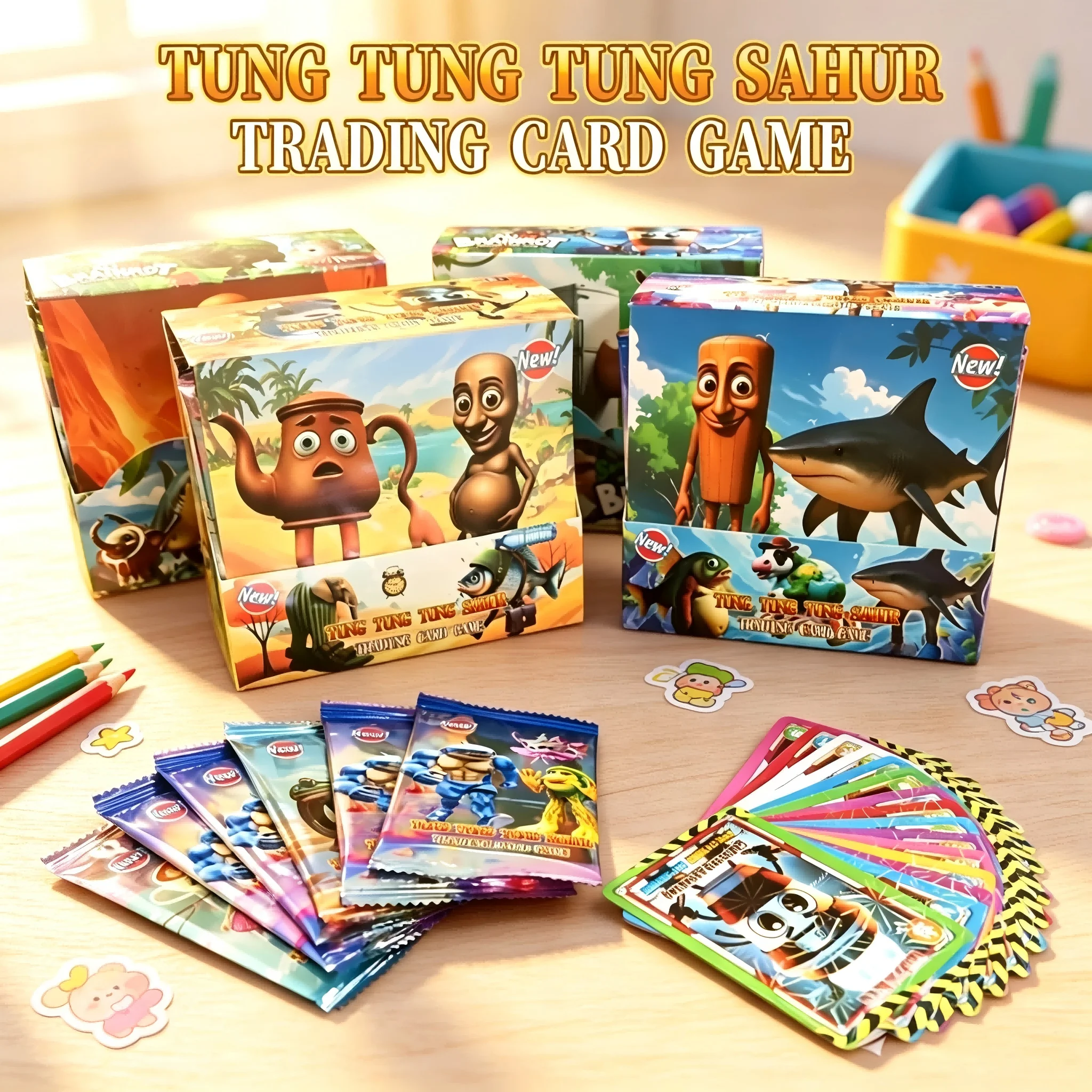 Italian Brainrot Series Trading Cards Collectible Battle Card Game with Tralalero Tralala Elements Novelty Party Favor Toy Gift