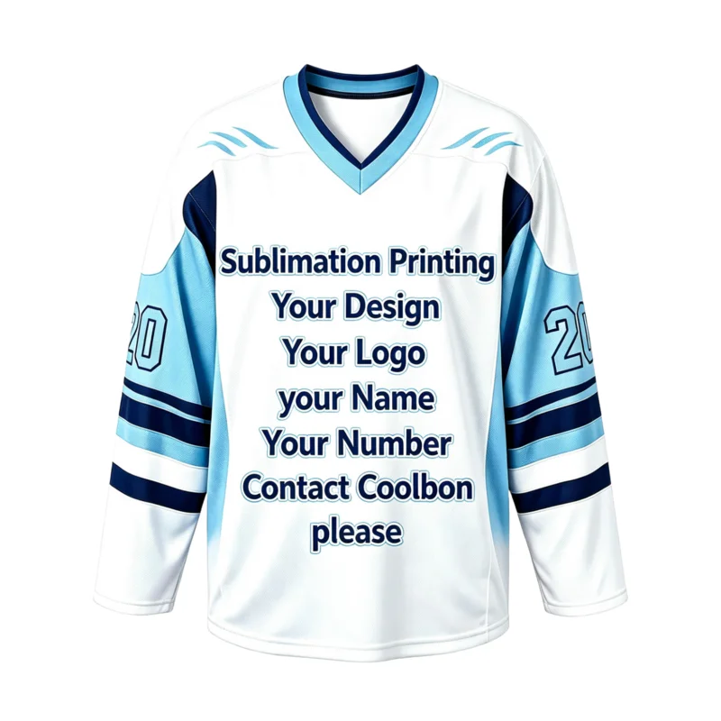 5PCS Colorful 3D Print V-Neck Ice Hockey Jersey Custom Sublimation Name Number Pattern Team Order Personalized Team Sportswear