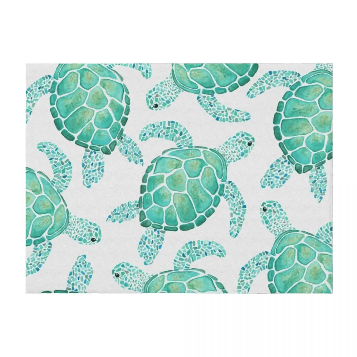 

Turtle Pattern Throw Blanket Retros Hair Cute Blankets