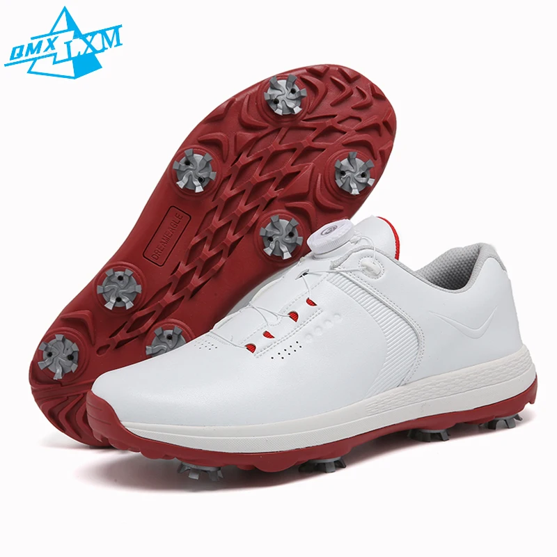 LiXingMing أحذية الجولف الرجالية المرابط المقاومة للماء أحذية الجولف الرياضية خفيفة الوزن المشي في الهواء الطلق تدريب الغولف أحذية رياضية 39-48 #