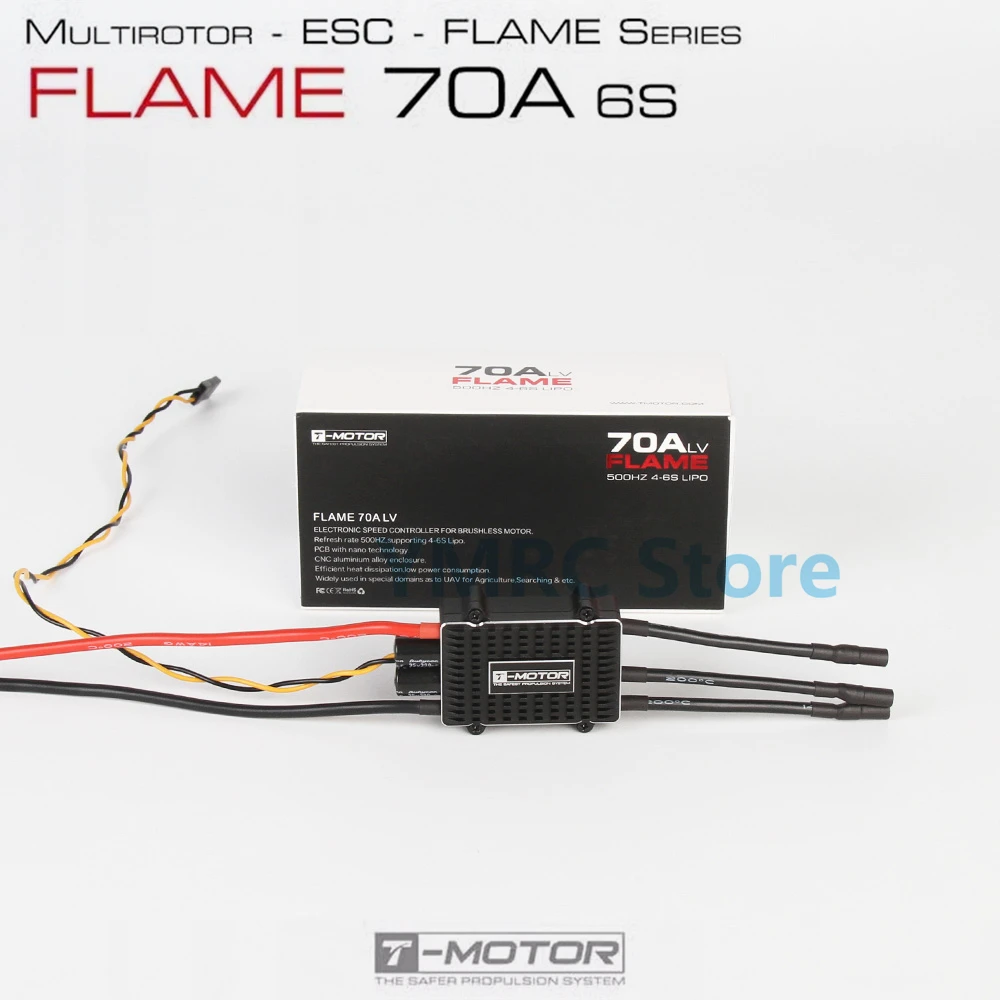 T-MOTOR FLAME 70A 4-6S LiPo NO BEC BLDC Brushless ESC Speed Controller per multirotore Drone UAV