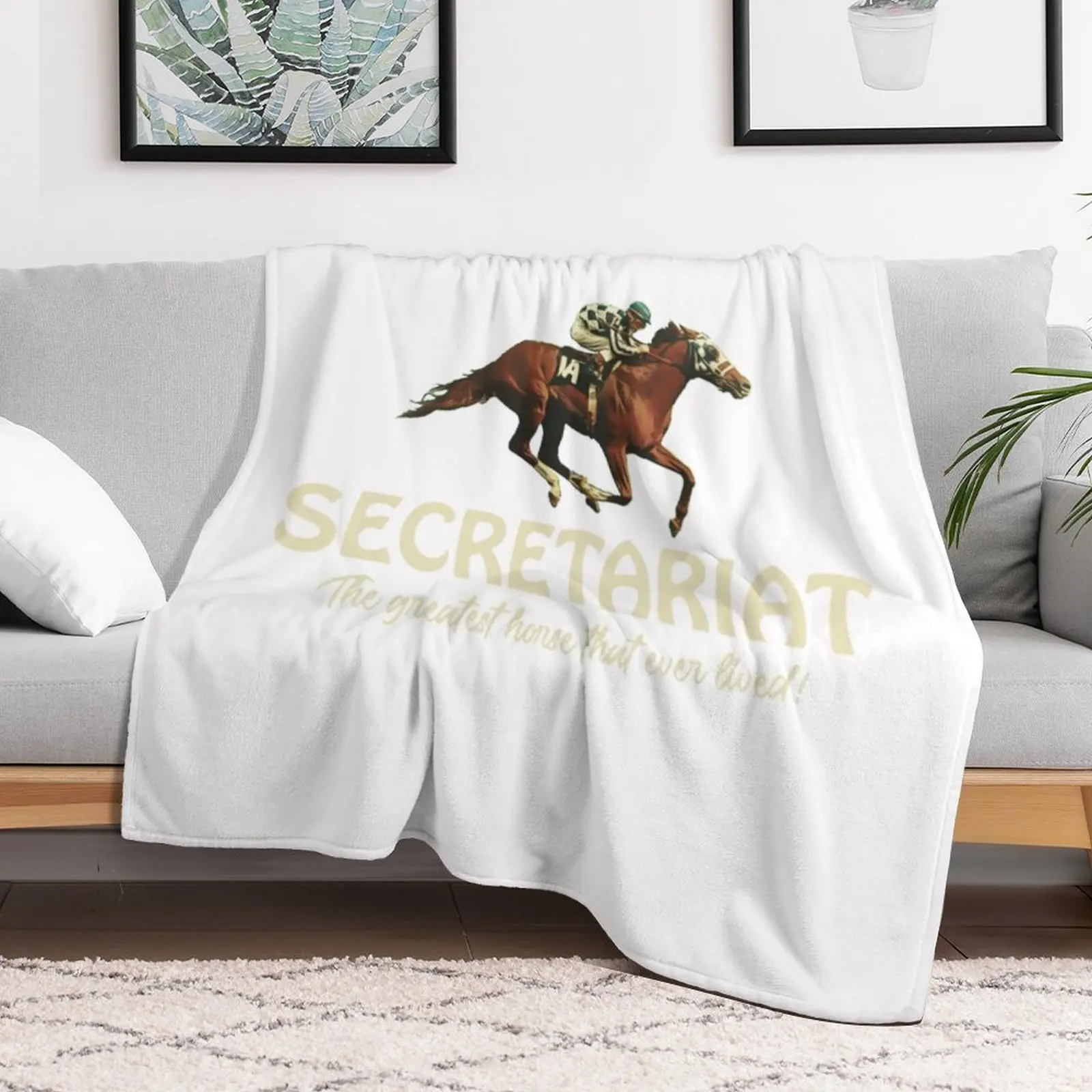 

Secretariat Throw Blanket blankets ands wednesday Loose Luxury Designer Blankets