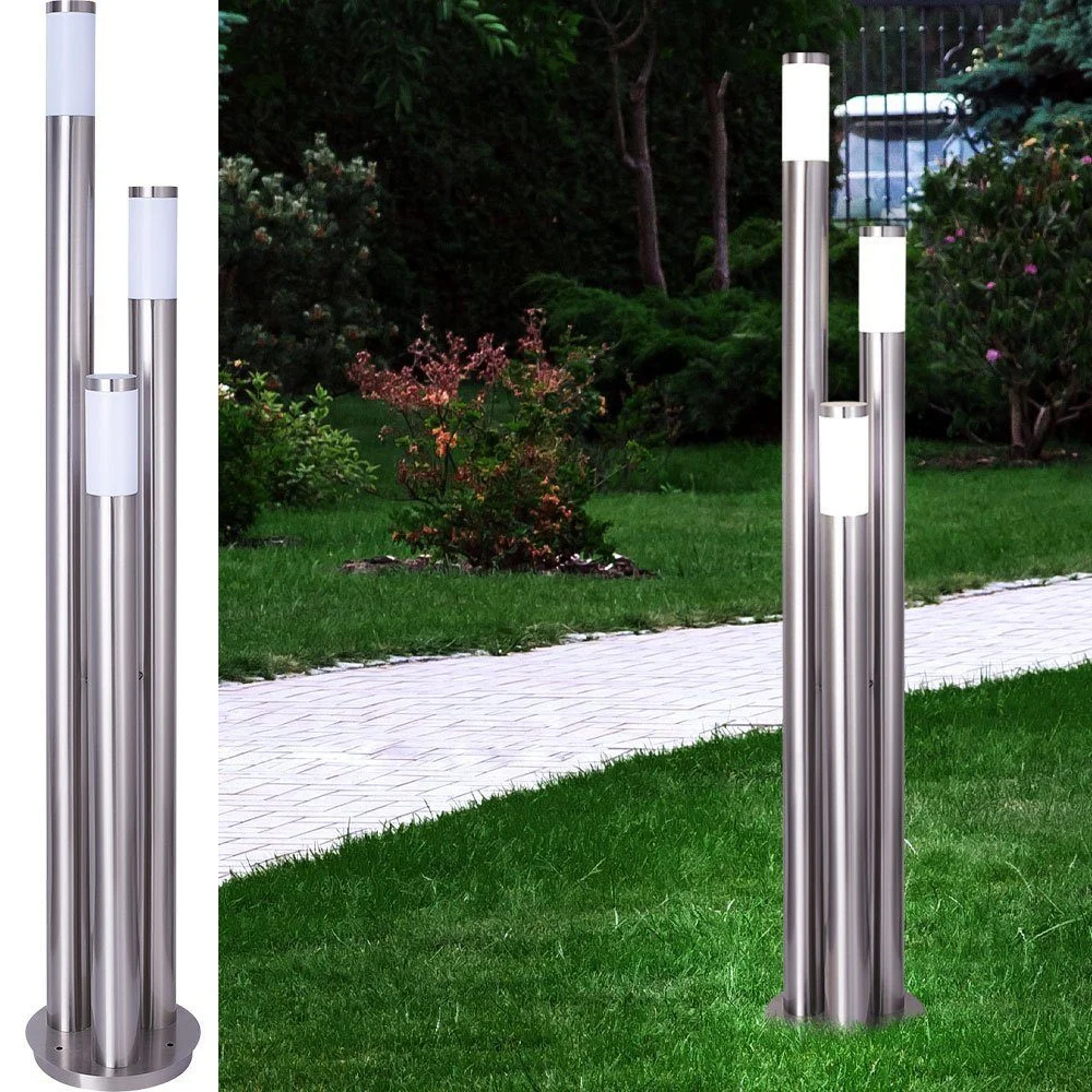 

33W Stainless Steel Led Column Lamp Courtyard Pillar Light Waterproof Landscape Lighting E27 Base Lawn Lamp Led Garden Lights