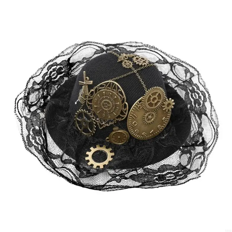 

Steampunk Hat Hair Clip For Women And Kids Polyester Hair Barrette Props Perfect For Cosplay And Themed Parties Y08E