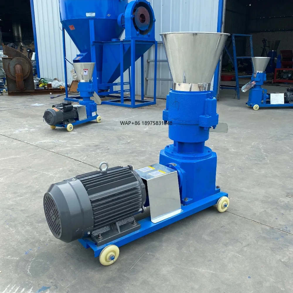 New three-phase electric feed granulator for livestock farm soybean/corn/fish applications 200 kg/h