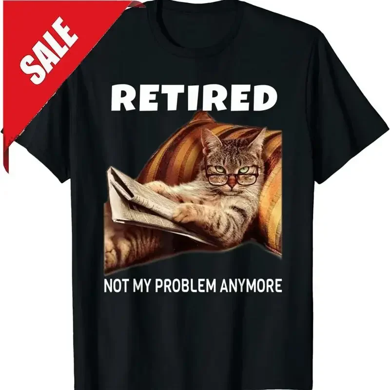 NEUES, LIMITIERTES Premium-T-Shirt mit lustigem Katzen-Retirement-Design, S 5XL