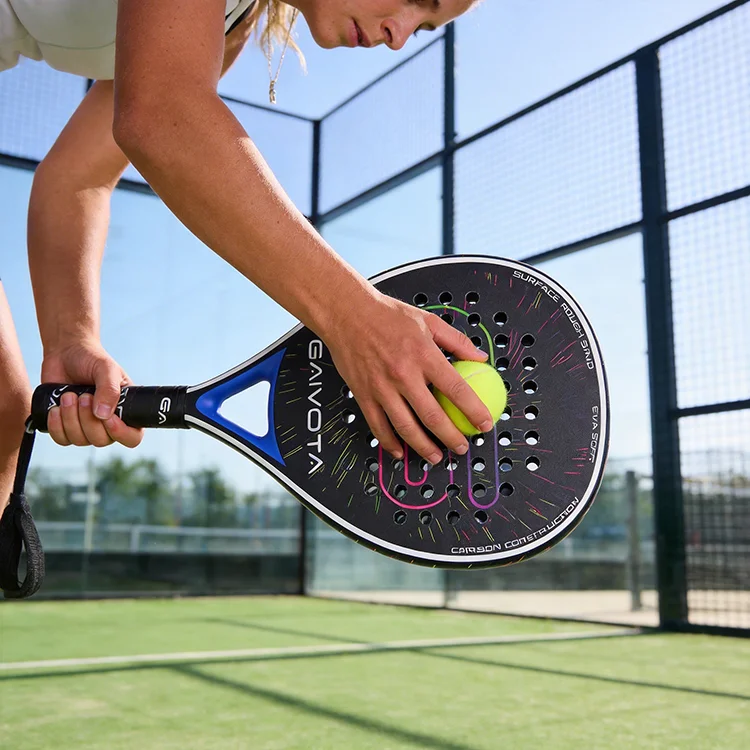 3D Texture Carbon fiber material 12K padel racket, high friction spin surface, outstanding performance specially crafted for adv