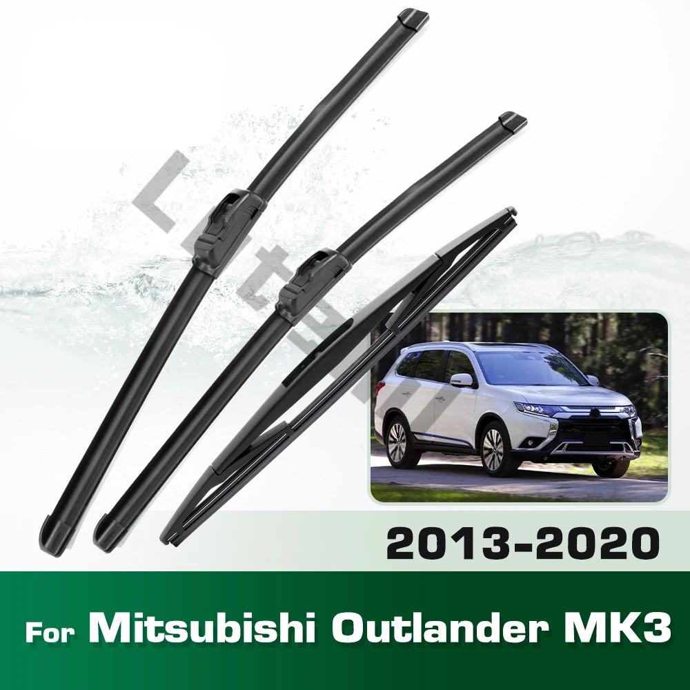 Scheibenwischer vorne und hinten, Set für Mitsubishi Outlander MK3 2013–2020, Windschutzscheibe, Windschutzscheibe, Fenster, 26 Zoll + 18 Zoll + 12 Zoll