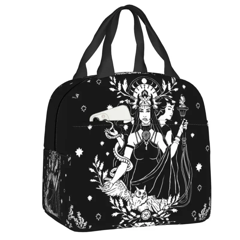 Witch Cauldron Lunch Bag Occult Gothic Skull Cooler Thermal Insulated Lunch Box For Women Kids Work School Beach Food Tote Bags