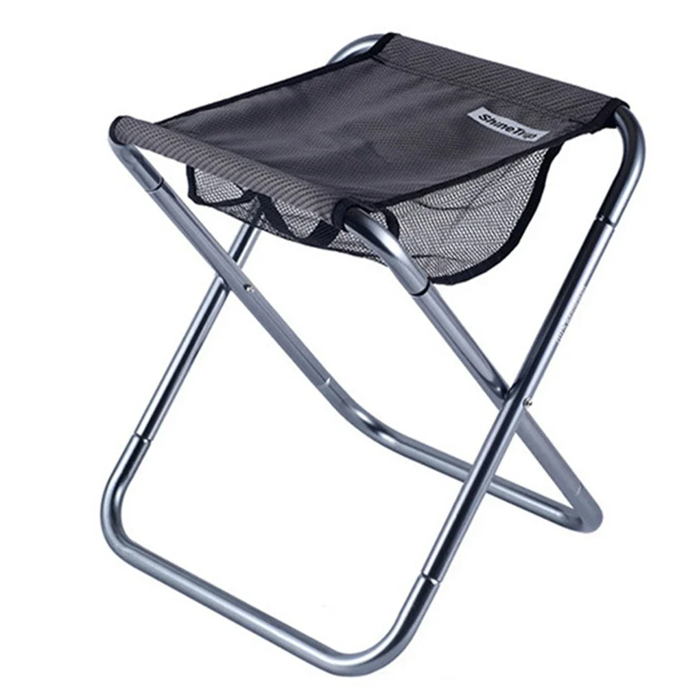 Folding Stool Camping Chair Seat for Fishing Seat Tools Aluminum Alloy Foldable Small Stool Bench Stool Outdoor Picnic Chair