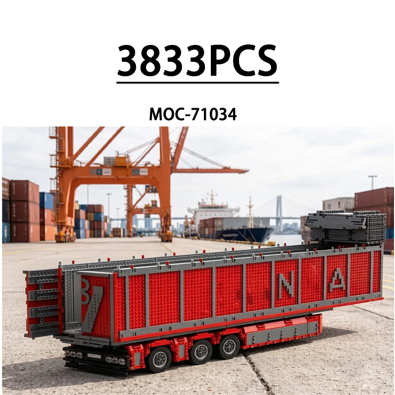 

MOC-71034 Building Block Transport Truck Rear Model Decoration 3833 Pieces Children's Birthday Christmas Gift New Year Toy Gift