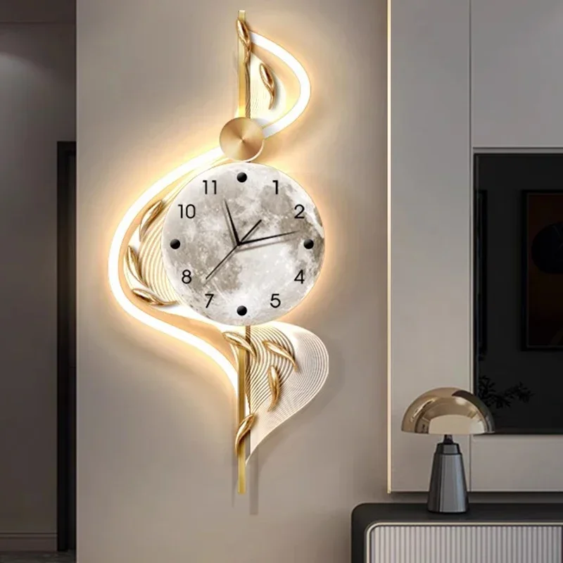 

Nordic Aesthetic Wall Watch Cute Mechanism Luxury Metal Wall Art Xenomorph Wall Clocks Bedrooms Relogio De Parede Home Design