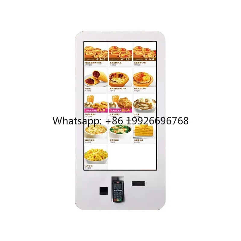 Self Ordering Floor Standing Kiosk Restaurant Window Digital Menu Board Touch Screen Android Food Ordering Machine 32/42Inch