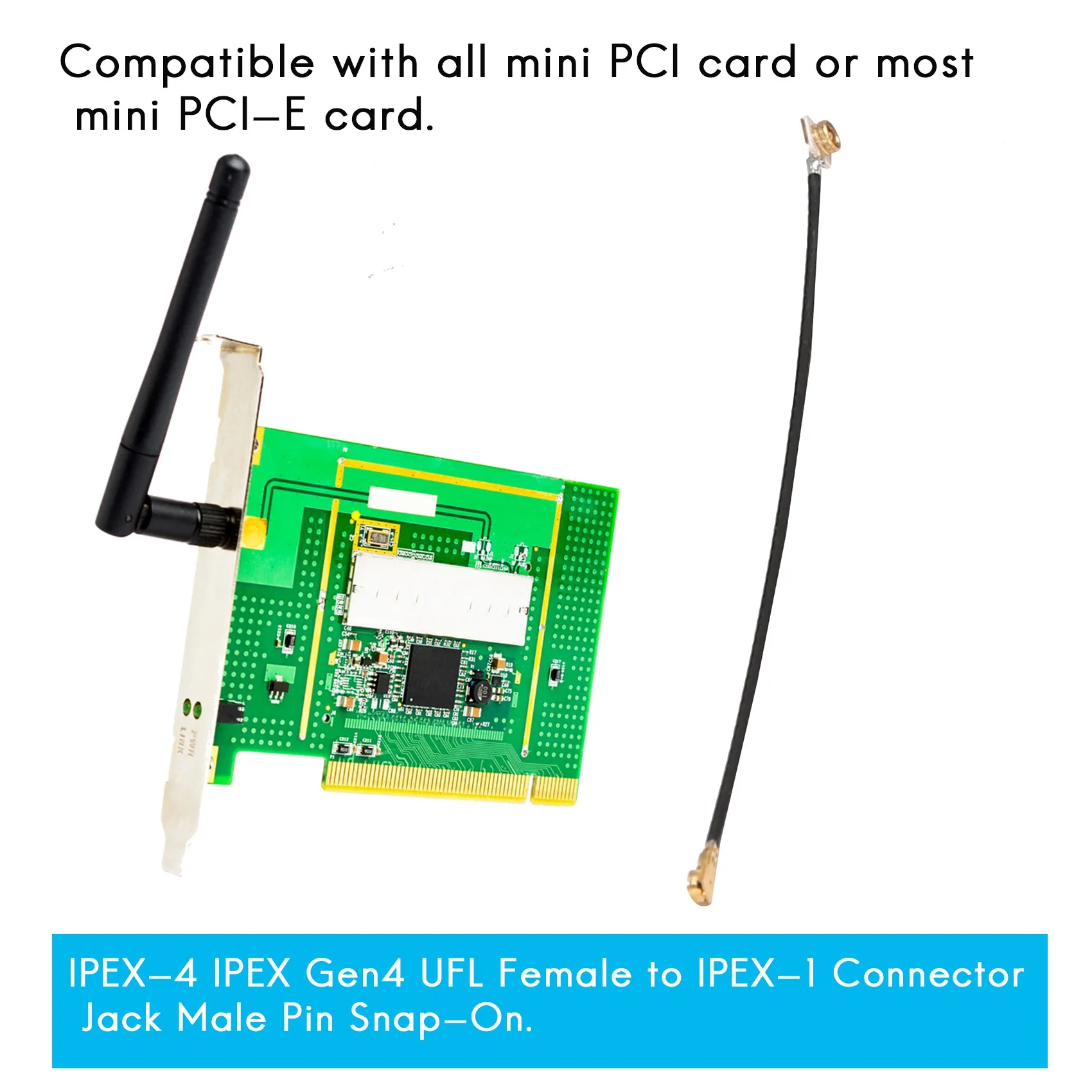 2 pz 5CM lunghezza IPEX-4 UFL femmina a Ipex-1 connettore Antenna via cavo per Intel AX200/AX210 BCM94360HMB