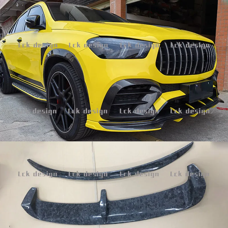 for  Carbon Fiber Body Kit For Mercedes GLE Coupe W167 C167 Front Lip Rear Diffuser Roof Spoiler LD Style Body kits 2019-2021