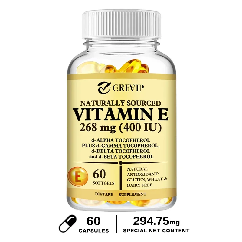 Vitamin E - Skin and Liver Health, Improves Blood Circulation, Protects Cells From Oxidative Stress