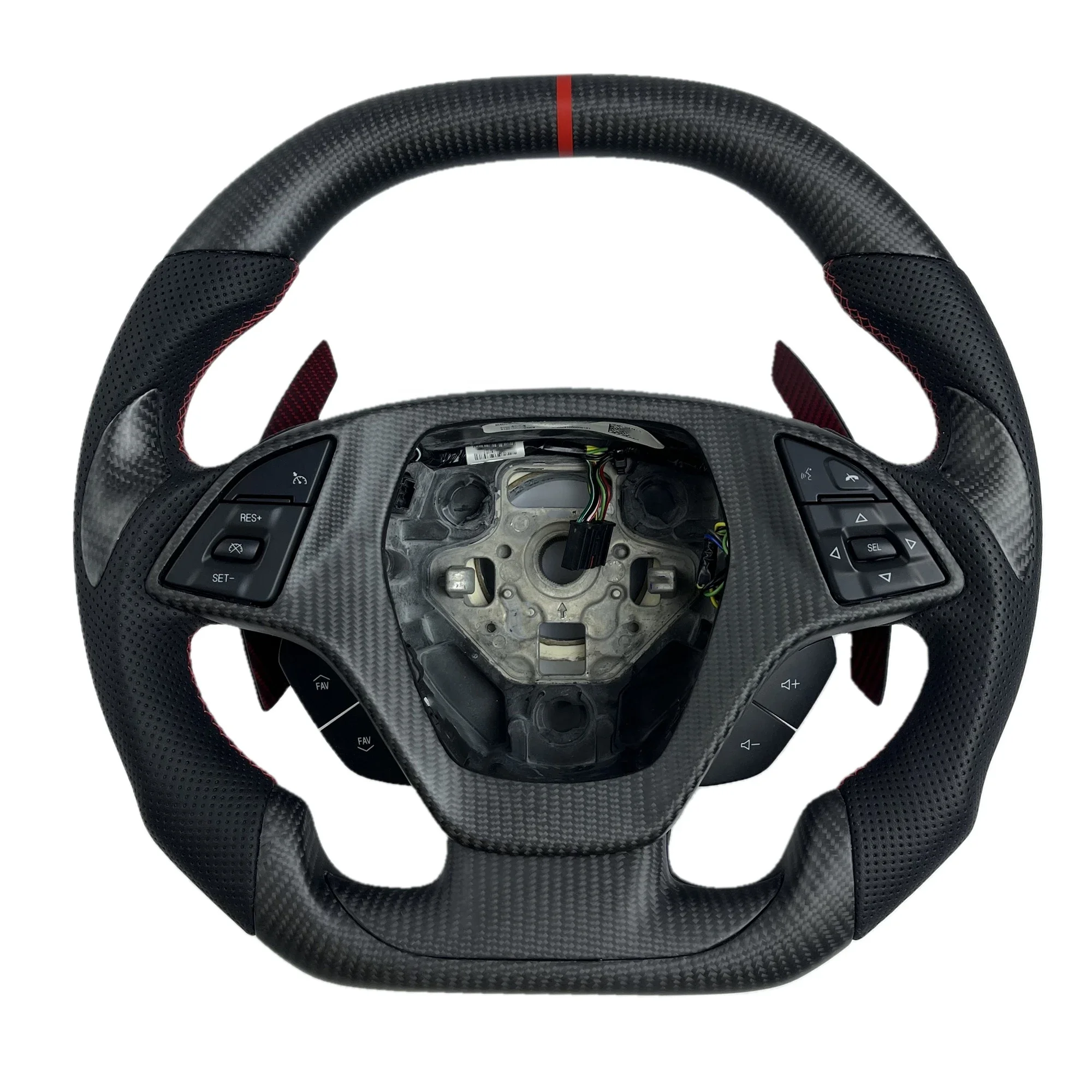 

Ever-Carbon Racing ECR Hotsell Steering Matte Carbon Fiber Car Steering Wheel For Chevrolet Corvette Z06 C7 With Paddle Shift