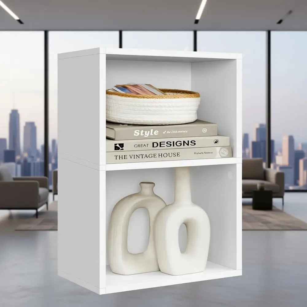 

6-Tier Open Bookshelf, 9.4x11.9x63.3 Inches, White, Ideal for Living Room, Home Office, Dining Room