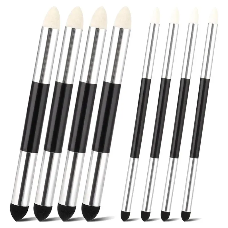 B03B-Dual-Tip Reusable Oil Pastel Blending Tools 8Pcs, Dual-Tip Blending Tools With Sponge& Felt Ends, Sketch Sponge Stump Stamp