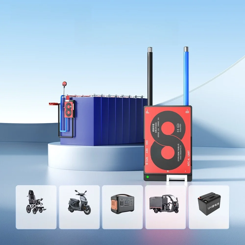 3S-16S 48V40A Li-ion Smart BMS for Power Tools/E-Bikes Bluetooth APP Control 0.5mV Balance Overcharge/Short Circuit Protection